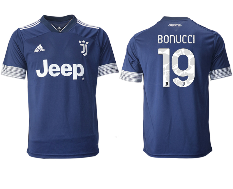 Men 2020-2021 club Juventus away aaa version #19 blue Soccer Jerseys
